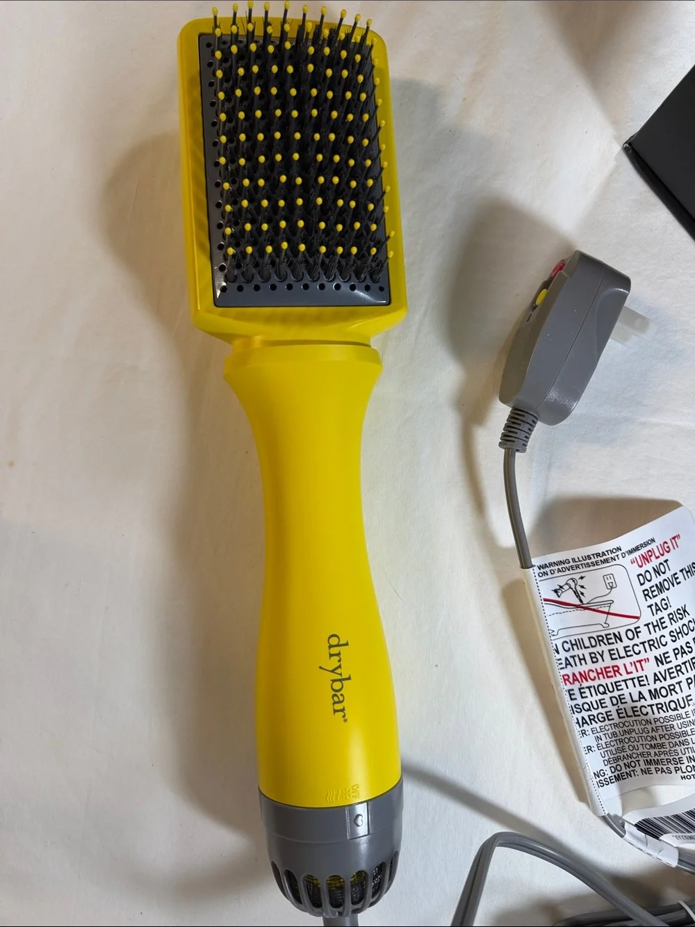 Drybar Smooth Shot Paddle Brush Blow-Dryer in Bright Yellow  NIB